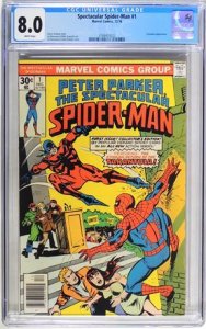 The Spectacular Spider-Man #1 (1976) CGC Graded 8.0