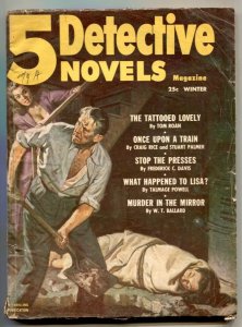 5 Detective Novels Pulp Winter 1953- Tattooed Lovely