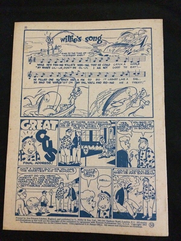 FUNNY ANIMALS #53 British Edition F Condition