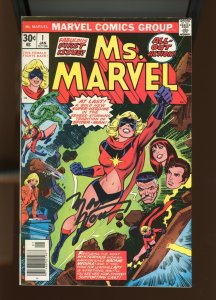 Ms. Marvel #1 - Signed by Marv Wolfman. (8.0) 1976