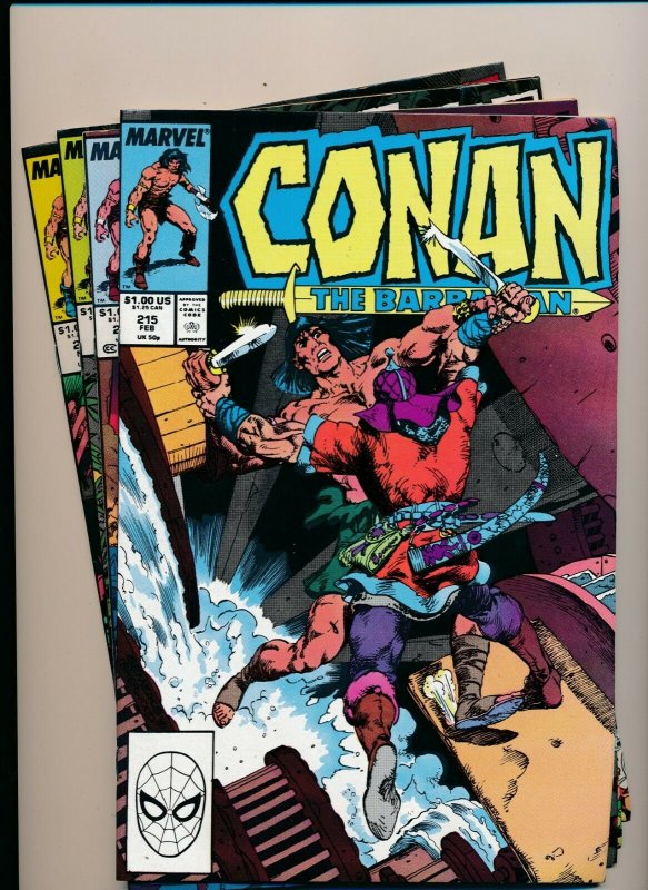 Marvel Comics Lot of 4-CONAN THE BARBARIAN #212-215 FINE/VERY FINE (PF915)