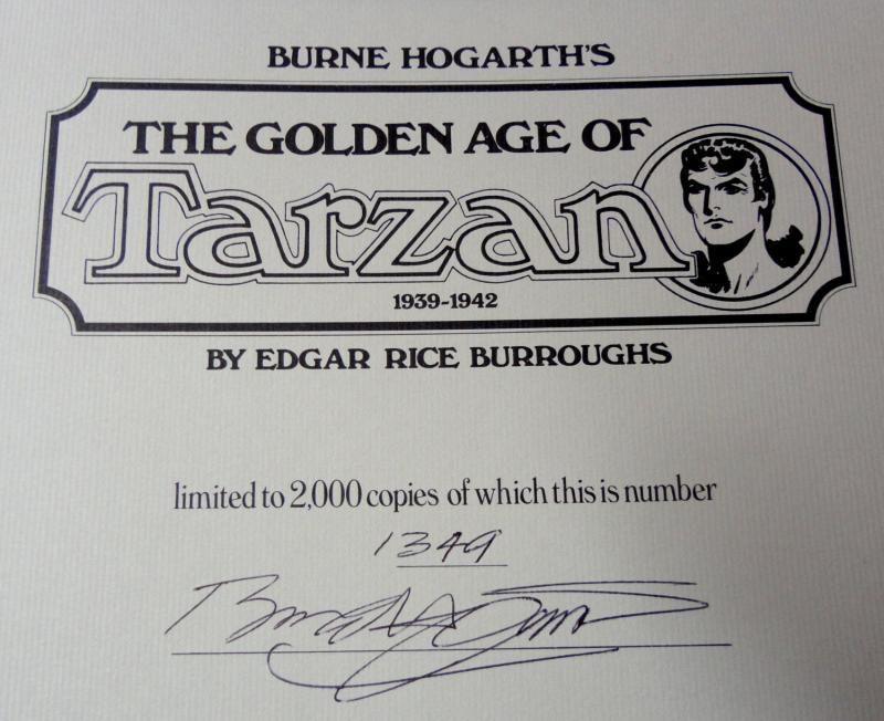 BURNE HOGARTH,The Golden Age of TARZAN,1939-1942 Signed & #,Edgar Rice Burroughs