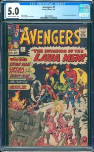 Avengers #5 (Marvel, 1964) CGC 5.0