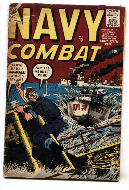 Navy Combat #13 1957-Atlas-Bill Everett cover-Submarine-comic book