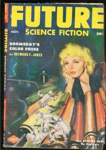 FUTURE SCIENCE FICTION 1952 NOV-ROBOT COVER-COOL VG 