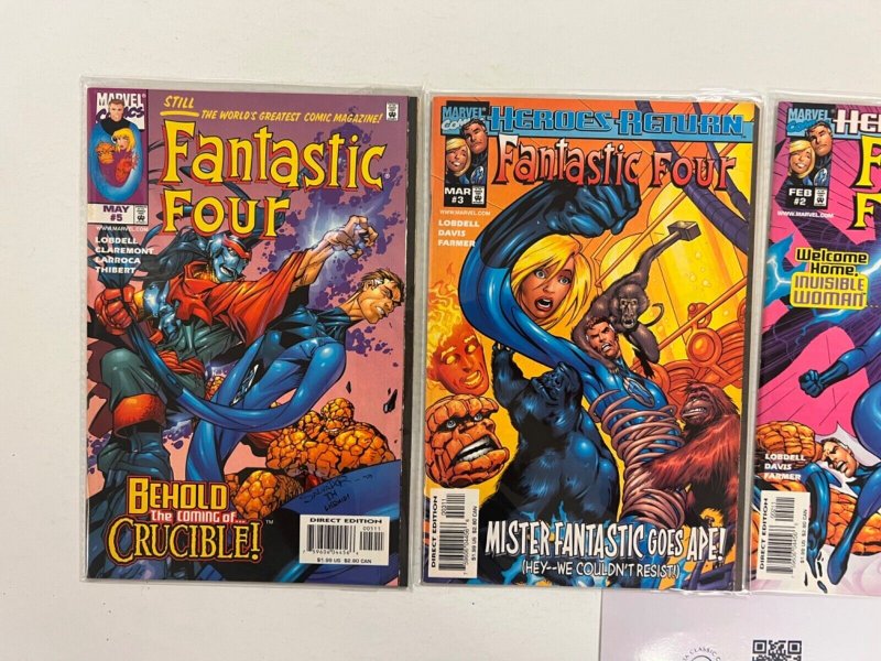 4 Fantastic Four Marvel Comic Books # 1 2 3 5 Defenders Iron Man Hulk 75 JS40