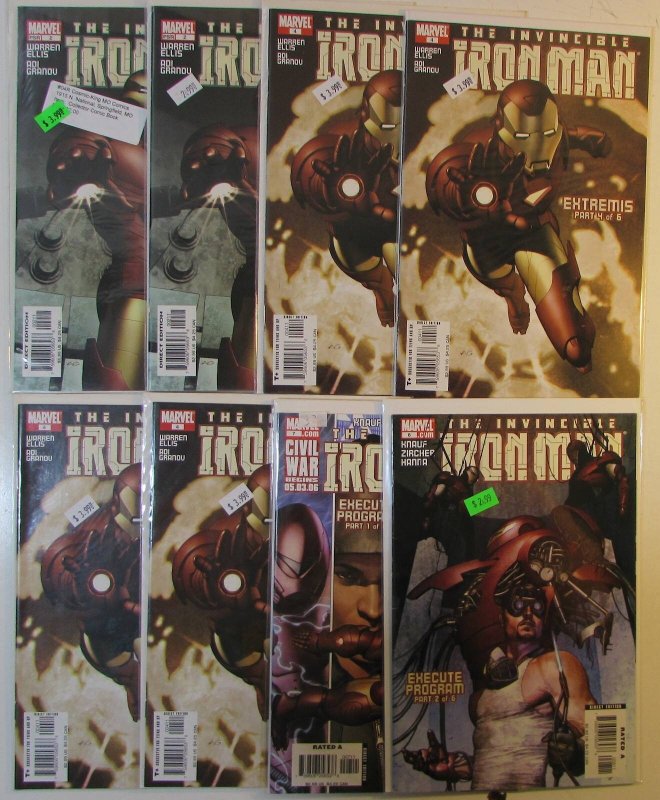 2005 Iron Man Lot of 8 #2 x2, 4 x4, 7, 8 Marvel 4th Series Comic Books