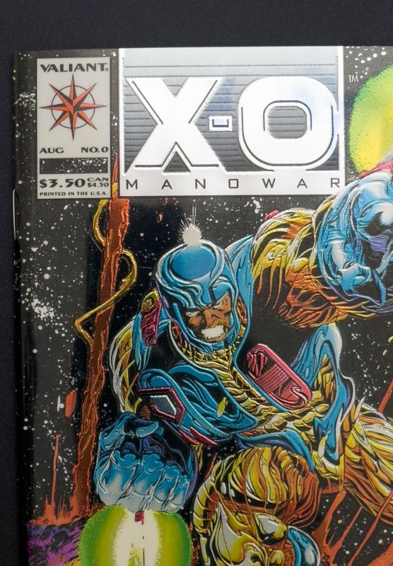 X-O Manowar #0 Chromium Wrap Around (1993) Ivory Error - KEY - VF/NM!