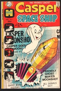 Casper Space Ship #1 1972-Harvey-1st issue-Rocket cover-flying saucers-moon t...