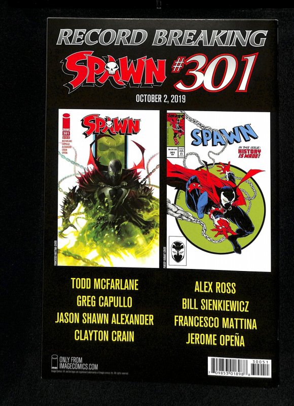 Spawn #300 J. Scott Campbell Variant Black and White