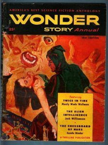 WONDER STORY ANNUAL 1951-SCI-FI-GREAT COVER FN