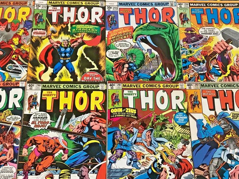 THOR#202-292 FN-VF LOT 1972-78 (30 BOOKS) MARVEL BRONZE AGE COMICS