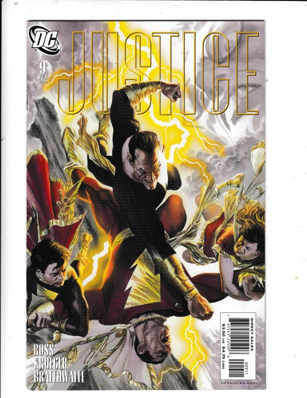 JUSTICE #9  VF/FN  ALEX ROSS ARTWORK.   DC COMICS Save on shipping