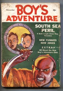 Boy's Adventure-Final issue 11/1936-Ace Adams-Asian Villain-Rare Pulp Magazine