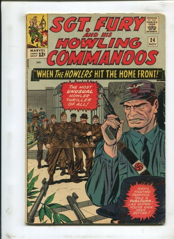 SGT. FURY #24 - WHEN THE HOWLERS HIT THE HOME FRONT! - (6.0) 1965