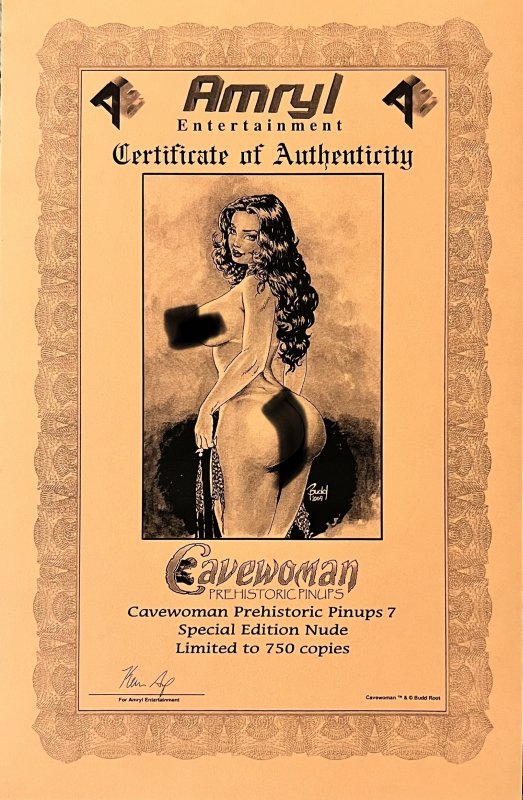 Cavewoman Prehistoric Pinups 7 (2010) Special Edition Nude Limited to 750