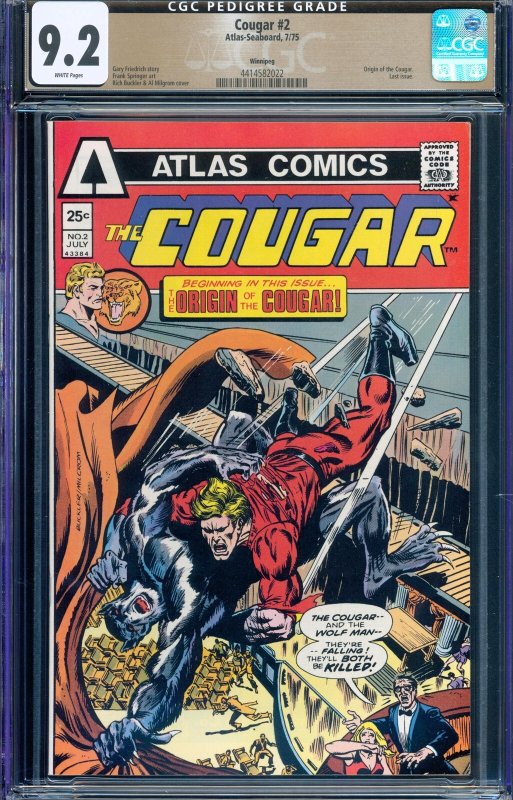 Cougar #2 (Atlas, 1975) CGC 9.2 Winnipeg Pedigree