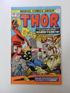 Thor #233 (1975) VG+ condition subscription crease