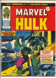 Mighty World Of Marvel #114 1974- Hulk- Dr Doom- Silver Surfer