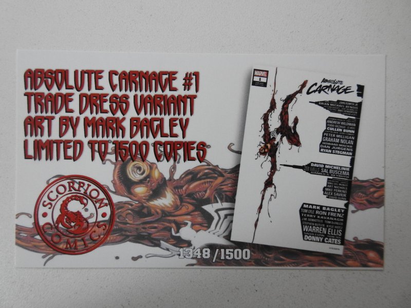 Absolute Carnage #1 Scorpion Comics Exclusive LDT 1500 Copies