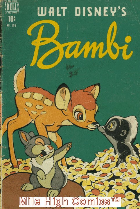 BAMBI (1943 Series) (DELL) (DISNEY) #1 FC #186 Fine Comics Book