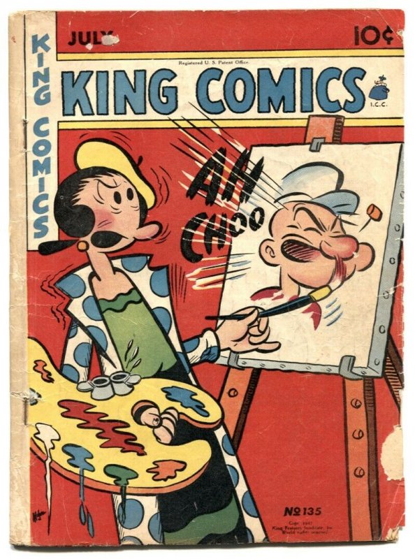 King Comics #135 1947- Popeye - Phantom incomplete