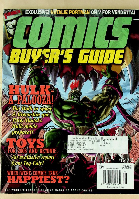 Comic Buyer's Guide #1617 Jun 2006 - Krause Publications 