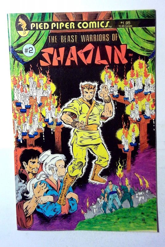 Beast Warriors Of Shaolin #2 (1987) Pied Piper 1st Print Comic Book