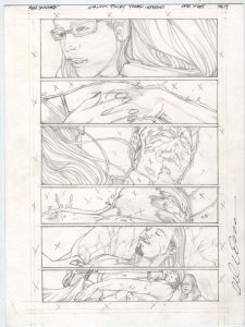 Grimm Fairy Tales Inferno pg 19 Original Penciled art ALEX SANCHEZ Sela Demon