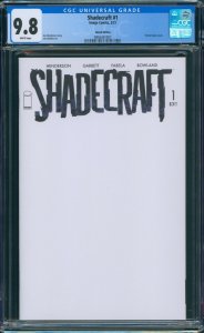 Shadecraft # 1 CGC 9.8 Blank Sketch Cover Low Print Run Image 2021 Optioned Book