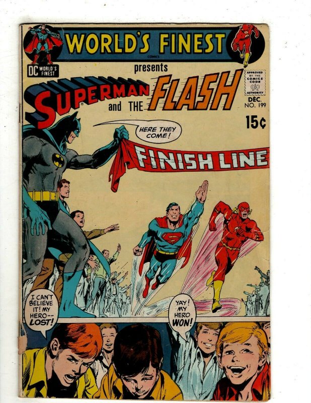 World's Finest Comics # 199 VG DC Comic Book Superman Flash Race Batman YY10