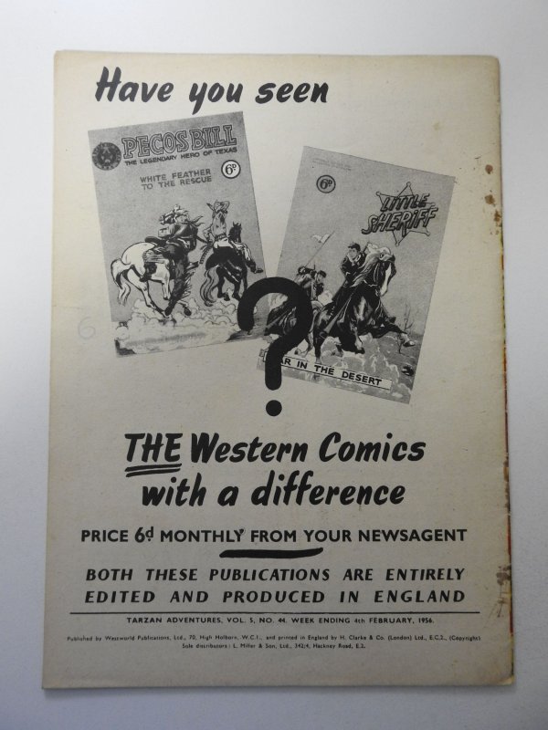 Tarzan Adventures Vol. 5 #44 VG+ Condition rust on staples