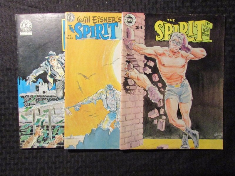 1980 THE SPIRIT by Will Eisner Magazine #24 28 38 LOT of 3 FN-/FN Kitchen Sink