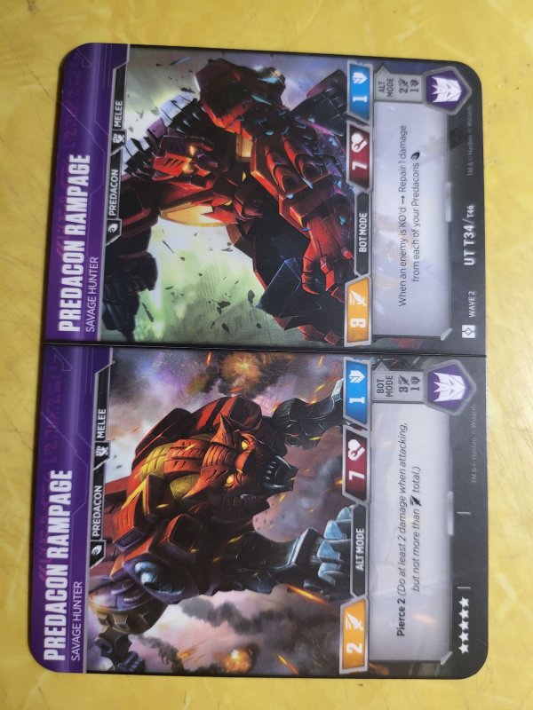 Transformers TCG Predacon Rampage Savage Hunter - Character Card Transformers TCG Predacon Rampage Savage Hunter - Character Card