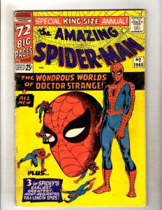 Amazing Spider-Man Annual # 2 VG Marvel Comic Book Goblin 1965 Dr. Strange JL15