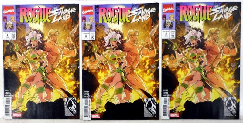 Rogue: Savage Land Lot 3 #2 x3 2025 Marvel 9.4 Retro Magneto Ka-Zar Comics