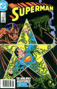 Superman (1st Series) #419 (Newsstand) VF ; DC | May 1986 Pentagram