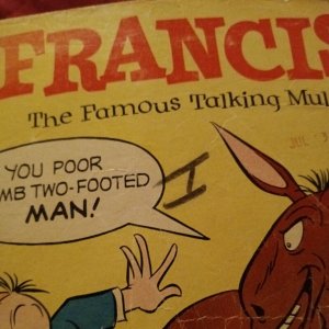 Four Color #579 ~ Francis The Famous Talking Mule ~ 1954  Golden Age ~ tv show