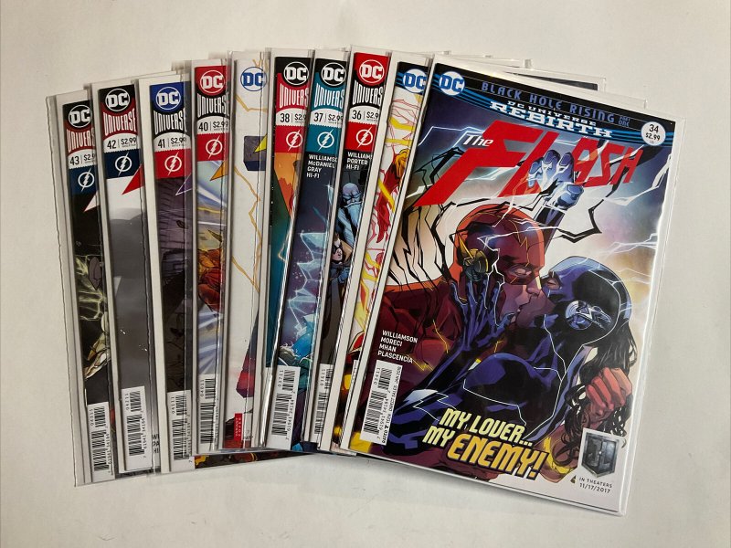 Flash Rebirth 34-43 Lot Run Set Near Mint Nm Dc Comics