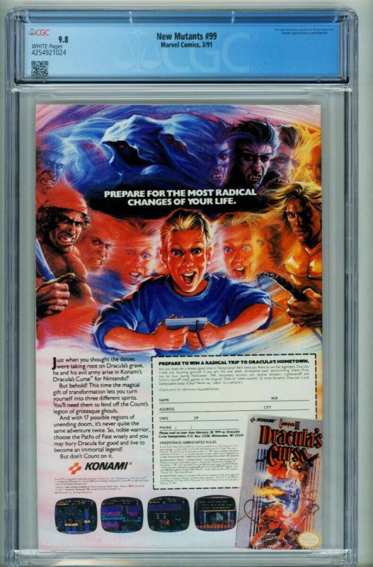 NEW MUTANTS #99 CGC 9.8 comic book 1991-Marvel-1st FEARL-SHATTERSTAR 4254921024