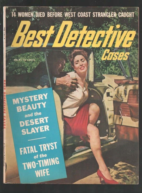 Best Detective Cases #9 1960-Criminal manhandles spicy babe cover-D.L. Champi... 