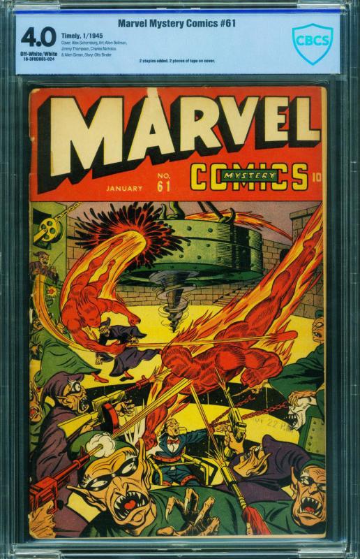 Marvel Mystery Comics #61 CGC 4.0 - Torture cover by ALEX SCHOMBURG