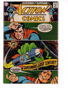 ACTION COMICS #370 1968-SUPERMAN-ROCKET COVER-ORIGIN VG/FN