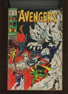(1969) The Avengers #61: SILVER AGE MARVEL! WE COMBINE SHIPPING! (3.5/4.0)