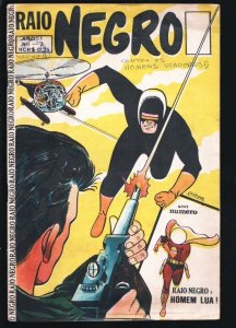 Raio Negro #2 1994-Superhero comic published in Brazil-Signed  by artist Gede...