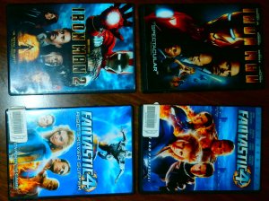 Fantastic Four I,II Iron Man I,II Spider-Man I-III X-Men I-III Daredevil DVD set