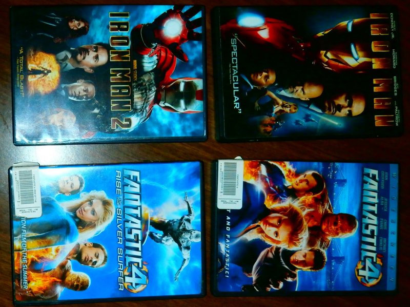 Fantastic Four I,II Iron Man I,II Spider-Man I-III X-Men I-III Daredevil DVD set