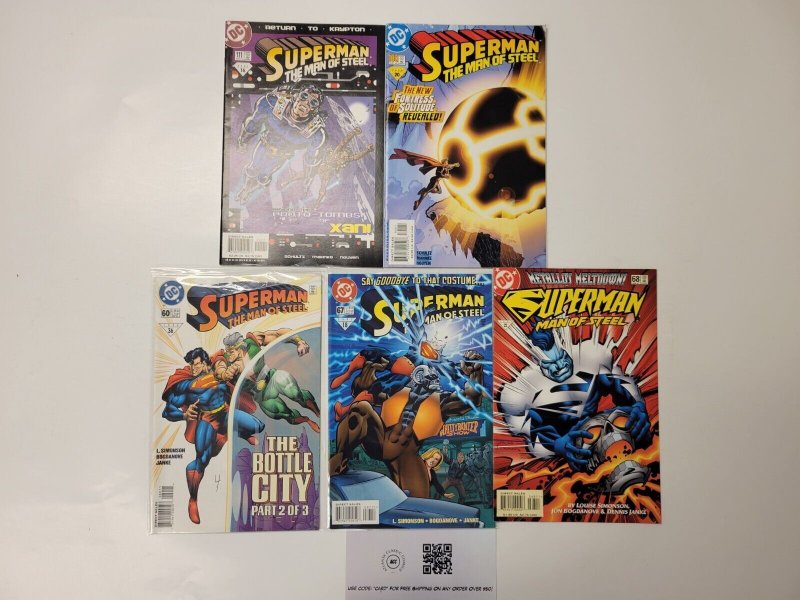 5 Superman Man of Steel DC Comic Books #60 67 68 100 111 52 TJ17