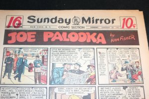 1951 Sunday Mirror Weekly Comic Section January 28th (VF+) Superman Steve Canyon