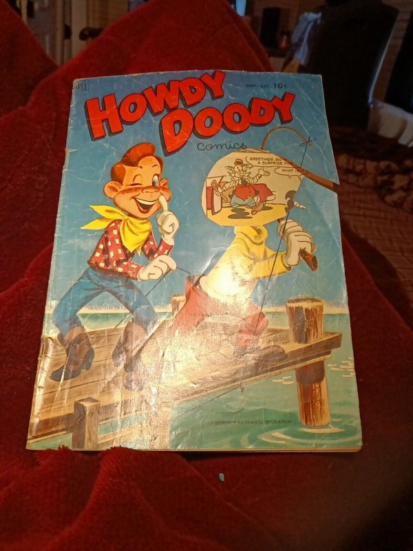 Howdy Doody Comics 18 Golden Age Dell Comic Book 1952 Western TV Show Adaptation